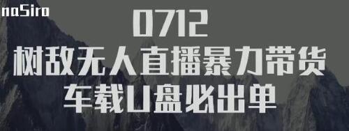 树敌‮习研‬社抖音无人直播暴力带货车载U盘必出单，单号单日产出300纯利润-大兵轻创资源库