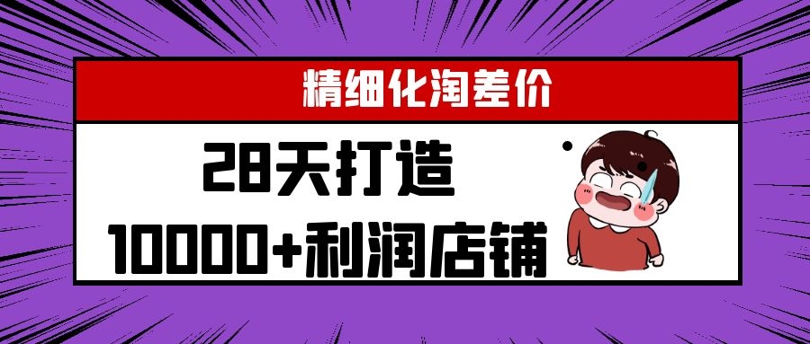 Yl精细化淘差价28天打造10000+利润店铺，精细化选品项目（附软件）-大兵轻创资源库