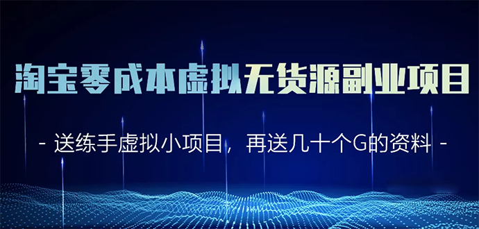 淘宝零成本虚拟无货源副业项目2.0 一个店铺可以产出5000左右的纯利润-大兵轻创资源库
