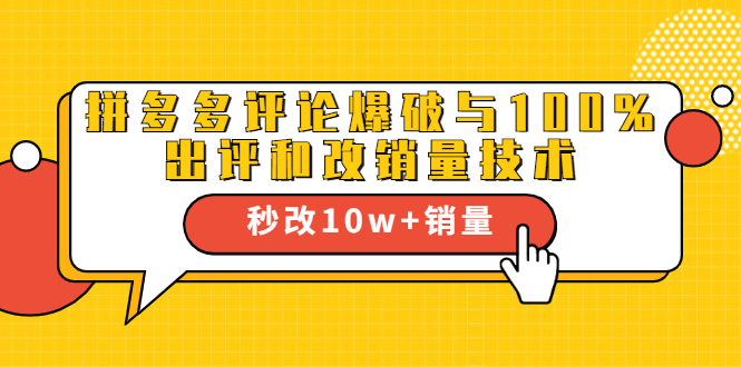 2021拼多多黑科技：拼多多评论爆破与100%出评和改销量技术-大兵轻创资源库