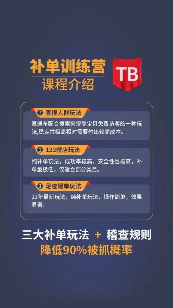 数据蛇淘宝2021最新三大补单玩法+稽查规则，降低90%被抓概率-大兵轻创资源库