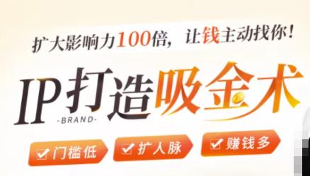 IP打造吸金术：0基础0资源，也能扩大影响力100倍，让钱主动找你！-大兵轻创资源库