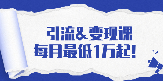 引流&变现课：分享一整套流量方法以及各个渠道收入，每月最低1万起！-大兵轻创资源库