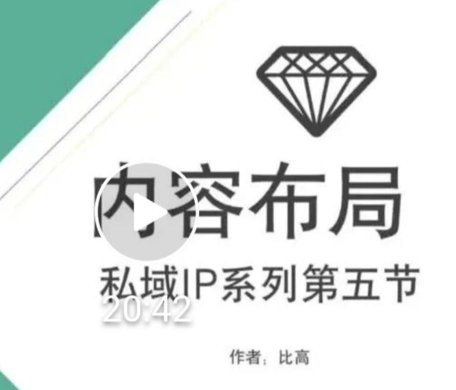 比高私域IP流量变现视频课，6个月10W粉，2235付费会员【完结】-大兵轻创资源库