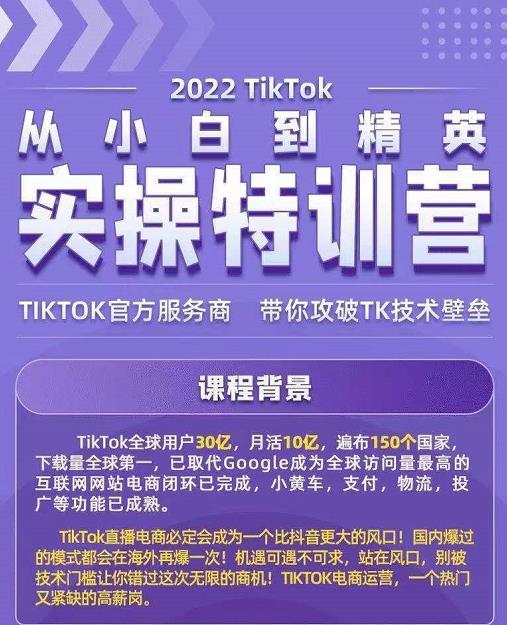 Seven漆·2022Tiktok从小白到精英实操特训营，带你掌握Tiktok账号运营-大兵轻创资源库
