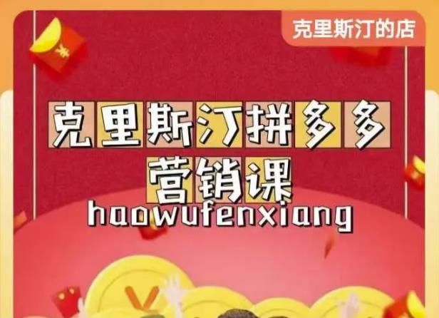 克里斯汀拼多多运营课，适合小白初涉平台，低成本入门-大兵轻创资源库