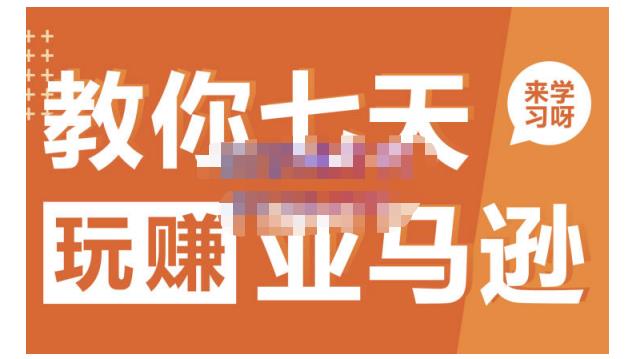 晟尧跨境·教你七天玩赚亚马逊，教你轻松玩赚亚马逊，适合小白学习-大兵轻创资源库