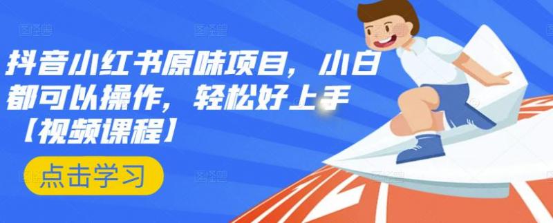 抖音小红书原味项目，小白都可以操作，轻松好上手【视频课程】-大兵轻创资源库