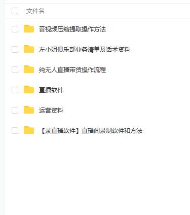 左小姐-直播带货俱乐部十三行、无人直播，全套教程附：工具、文档、话术资料-大兵轻创资源库