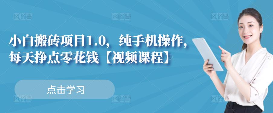 小白搬砖项目1.0，纯手机操作，每天兼职挣点零花钱-大兵轻创资源库