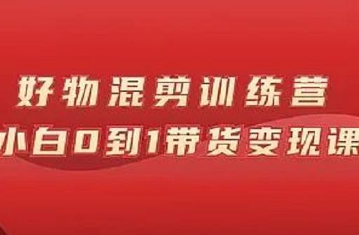 万三好物混剪训练营：小白0到1带货变现课-大兵轻创资源库
