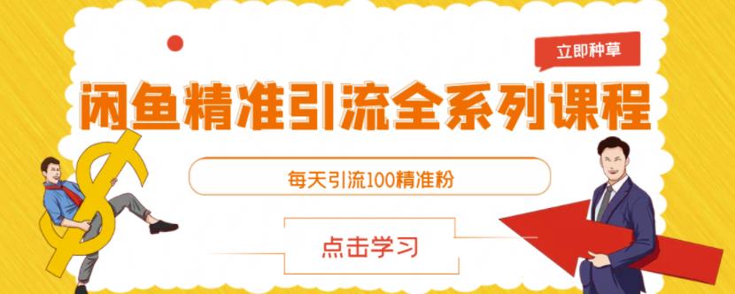 闲鱼精准引流全系列课程，每天引流100精准粉【视频课程】-大兵轻创资源库