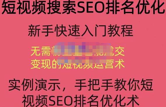 宋老师·短视频搜索SEO优化，教你10分钟创作一个短视频，三天排名上第一-大兵轻创资源库