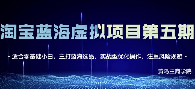 黄岛主淘宝虚拟无货源3.0+4.0+5.0，适合零基础小白，主打蓝海选品，实战型优化操作-大兵轻创资源库