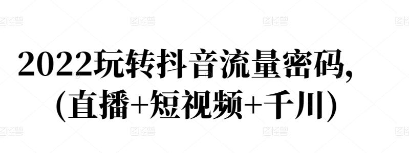 2022玩转抖音流量密码，(直播+短视频+千川)-大兵轻创资源库