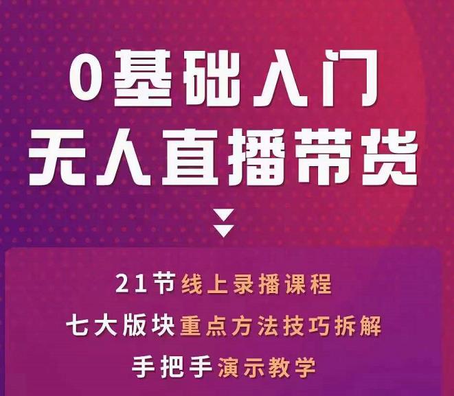网红叫兽-抖音无人直播带货，一个人就可以搞定的直播带货实战课-大兵轻创资源库