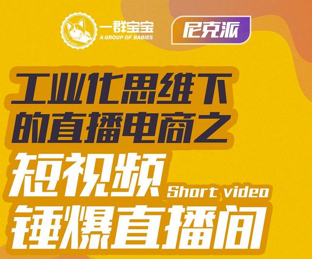 尼克派·工业化思维下的直播电商之短视频锤爆直播间，听话照做执行爆单-大兵轻创资源库