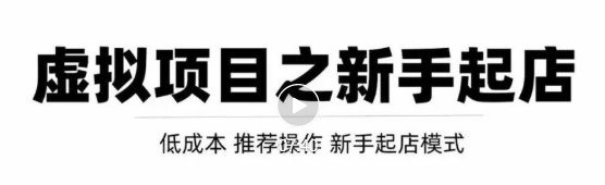 虚拟项目快速起店模式，0成本打造月入几万虚拟店铺！-大兵轻创资源库