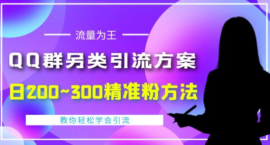 价值888的QQ群另类引流方案，半自动操作日200~300精准粉方法【视频教程】-大兵轻创资源库