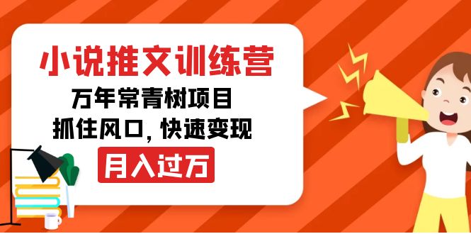 小说推文训练营，万年常青树项目，抓住风口，快速变现月入过万-大兵轻创资源库