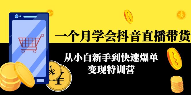 一个月学会抖音直播带货：从小白新手到快速爆单变现特训营(63节课)-大兵轻创资源库