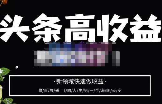 头条高收益批量操作，2023新领域快速做收益，头条号零基础轻松上手-大兵轻创资源库