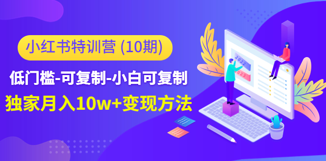 小红书特训营（第10期）低门槛-可复制-小白可复制-独家月入10w+变现方法-大兵轻创资源库