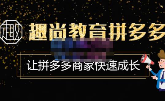 趣尚教育·拼多多运营实操VIP特训营，让拼多多商家快速成长-价值3180元-大兵轻创资源库