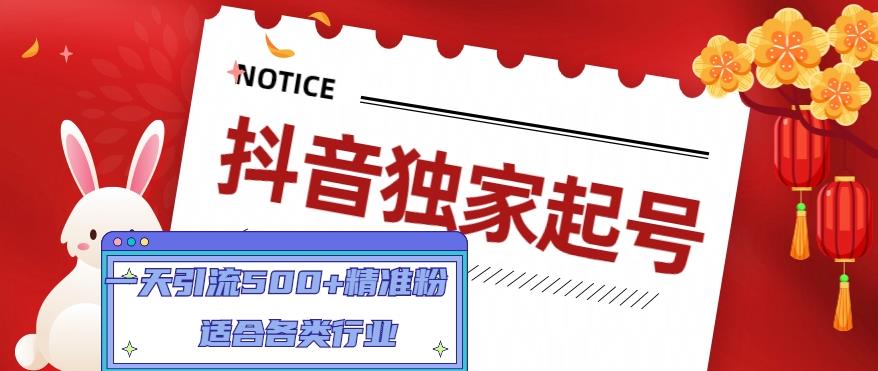 抖音独家起号，一天引流500+精准粉，适合各类行业（9节视频课）-大兵轻创资源库