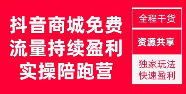 抖音商城搜索持续盈利陪跑成长营，抖音商城搜索从0-1、从1到10的全面解决方案-大兵轻创资源库