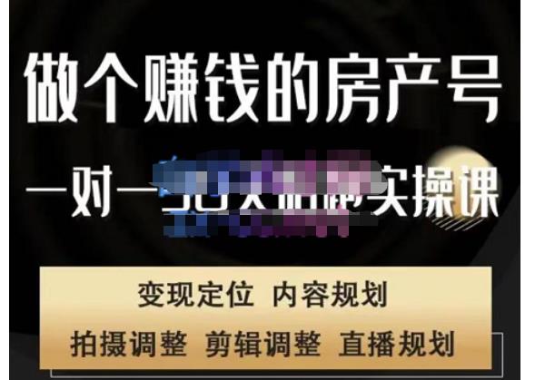 刘广标·同城房产号线上陪跑课，拍摄、剪辑、写文案、直播，做一个具有潜力价值的房产号-大兵轻创资源库