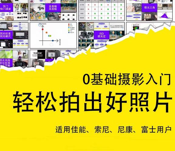 0基础摄影入门，轻松拍出好照片（适用佳能、索尼、尼康、富士用户）-大兵轻创资源库
