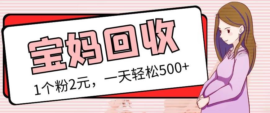 最新宝妈粉回收变现计划及胎教音乐高端变现玩法全套教程！（非老玩法）-大兵轻创资源库