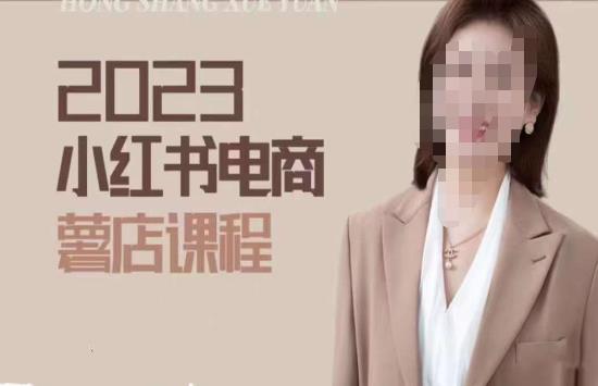 2023小红书电商课，新手小白从0~1玩转小红书薯店电商-大兵轻创资源库