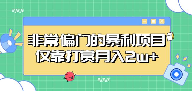 非常偏门的暴利项目，仅靠打赏月入2w+-大兵轻创资源库