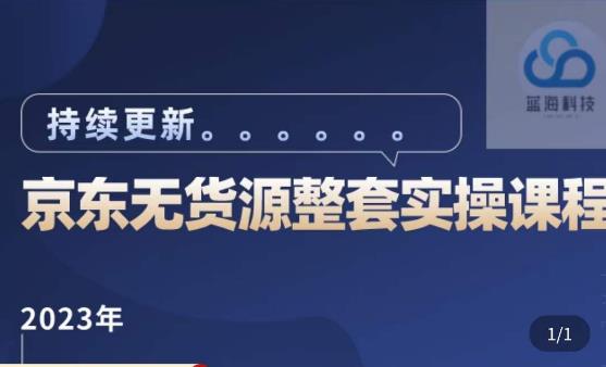 蓝七·2023京东店群整套实操视频教程，京东无货源整套操作流程大总结，减少信息差，有效做店发展-大兵轻创资源库