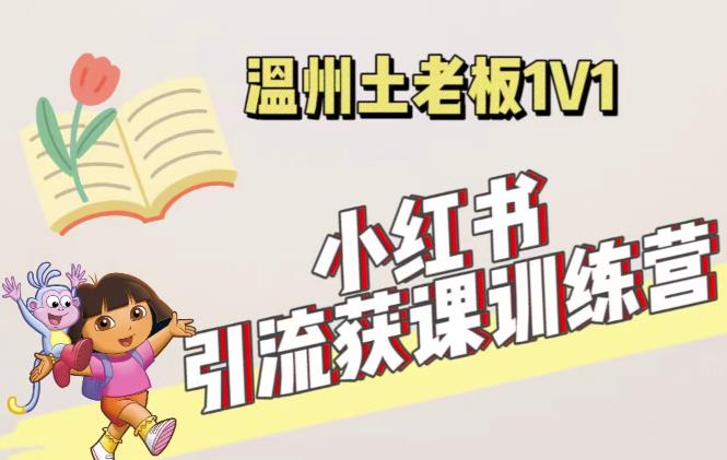 小红书1对1引流获客训练营：账号、内容、引流、成交（价值3999元）-大兵轻创资源库