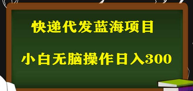2023最新蓝海快递代发项目，小白零成本照抄也能日入300+-大兵轻创资源库