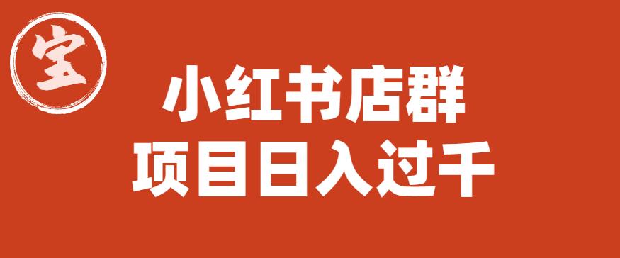 宝哥小红书店群项目，日入过千（图文教程）【揭秘】-大兵轻创资源库