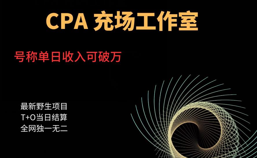 cpa充场工作室，号称单日收入10000+（揭秘）-大兵轻创资源库
