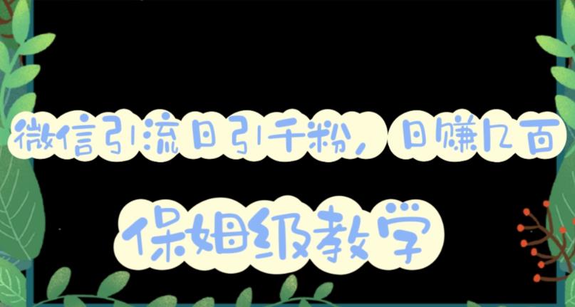 微信互推圈半自动引流方案，矩阵操作日引千人思路【详细视频教程】-大兵轻创资源库