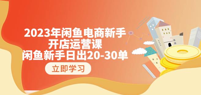 2023年闲鱼电商新手开店运营课：闲鱼新手日出20-30单（18节-实战干货）-大兵轻创资源库