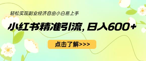 小红书精准引流，小白日入600+，轻松实现副业经济自由（教程+1153G资源）-大兵轻创资源库
