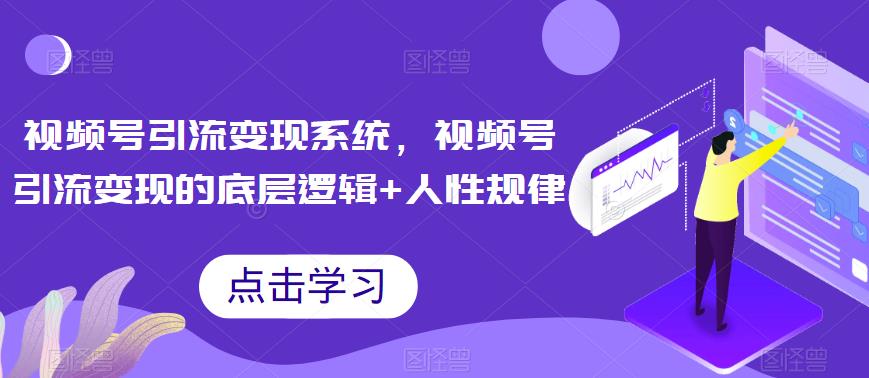 视频号引流变现系统，视频号引流变现的底层逻辑+人性规律-大兵轻创资源库