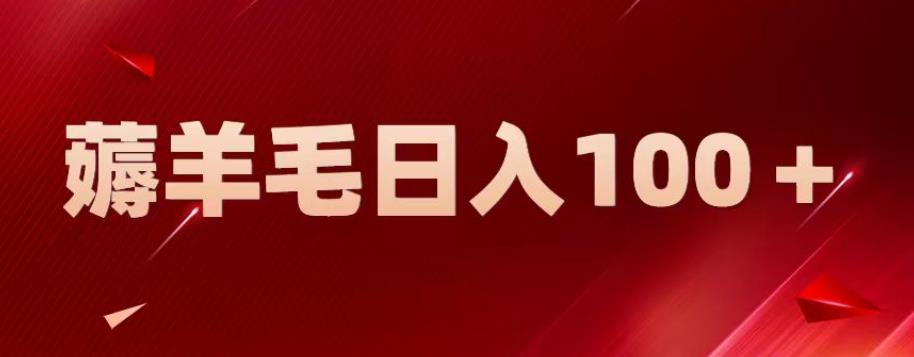 新平台零撸薅羊毛，一天躺赚100＋，无脑复制粘贴【揭秘】-大兵轻创资源库