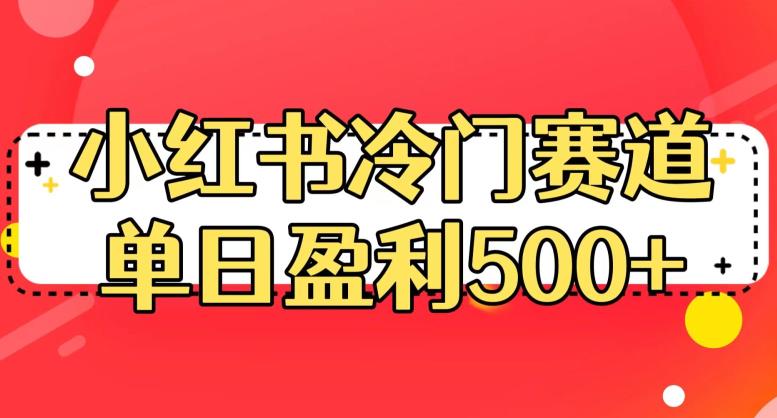 小红书冷门赛道，单日盈利500+【揭秘】-大兵轻创资源库