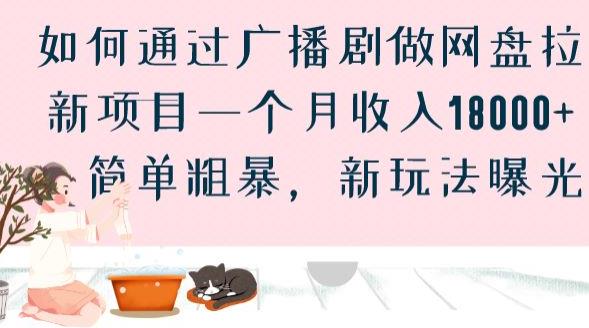 如何通过广播剧做网盘拉新项目一个月收入18000+，简单粗暴，新玩法曝光【揭秘】-大兵轻创资源库