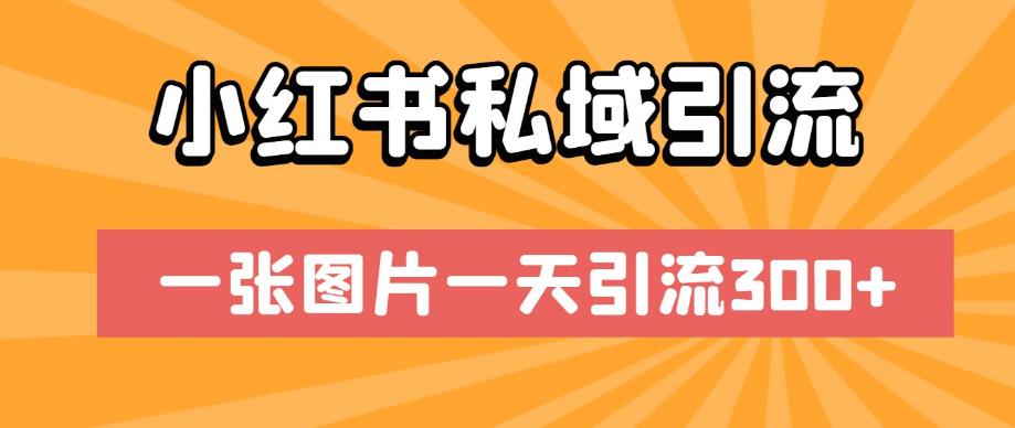 小红书私域引流，一张图片一天引流300+【揭秘】-大兵轻创资源库