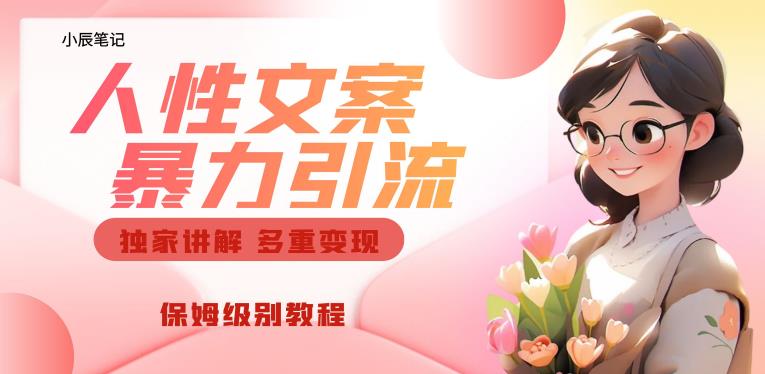 独家人性文案玩法，暴力引流多重变现，保姆级教程【揭秘】-大兵轻创资源库