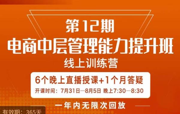 陈少珊·电商中层管理能力提升班，学习对象-电商公司各个岗位的主管，20人人以内的电商公司老板-大兵轻创资源库